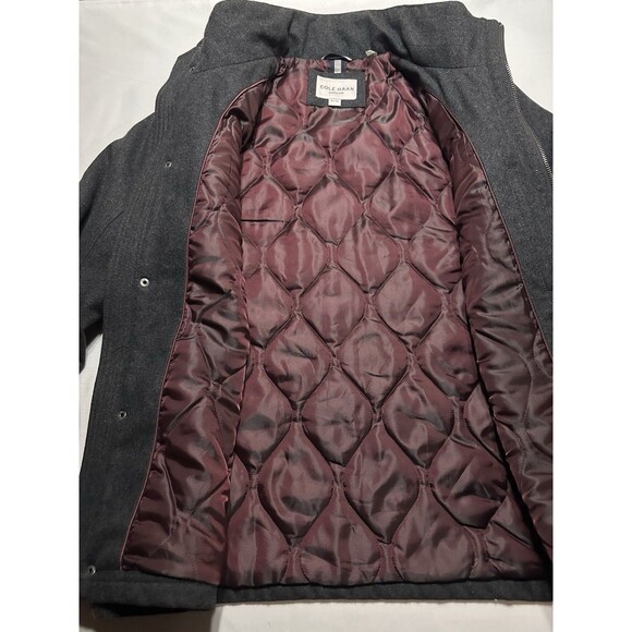 Cole Haan Signature Melton Jacket Mens XL Wool Blend Insulated Pockets Casual - Picture 2 of 12